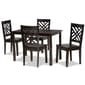 Baxton Studio Ani Dark Brown Finished Wood 5pc. Dining Set - image 1