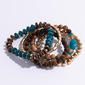 Ashley Cooper(tm) 5pc. Gold-Tone Wood Beaded Stretch Bracelet - image 1