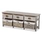 Baxton Studio Mabyn Light Grey Wood 3-Drawer Storage Bench - image 2