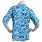 Womens Emily Daniels Elbow Sleeve Tropical Henley Blouse - image 2