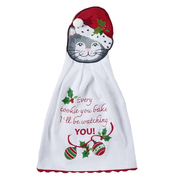 Kay Dee Meowy Christmas Hang Up Kitchen Towel - image 