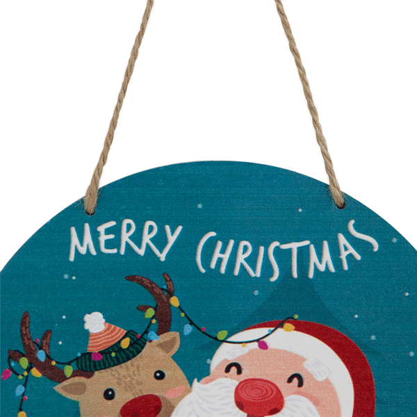 Northlight Santa & Reindeer "Merry Christmas" Disc Ornament