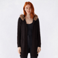 Juniors Madden Girl Open Front Duster w/ Detachable Fur Trim Hood - image 1