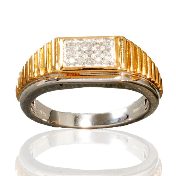 Mens Nova Star(R) Forged 1/6ctw. Lab Grown Diamond Ring - image 