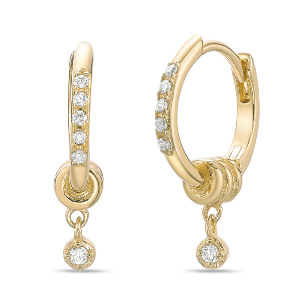 Brilliant Grown Gold-Plated Lab-Grown Diamond Accent Earrings - image 