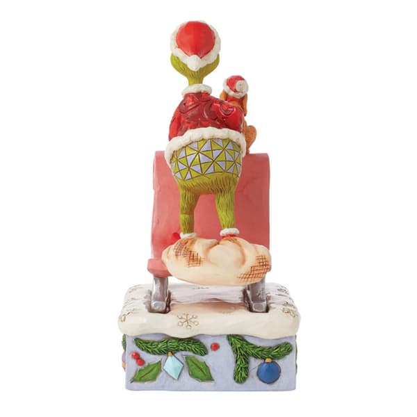 Jim Shore Grinch and Max on Sled Christmas Figurine