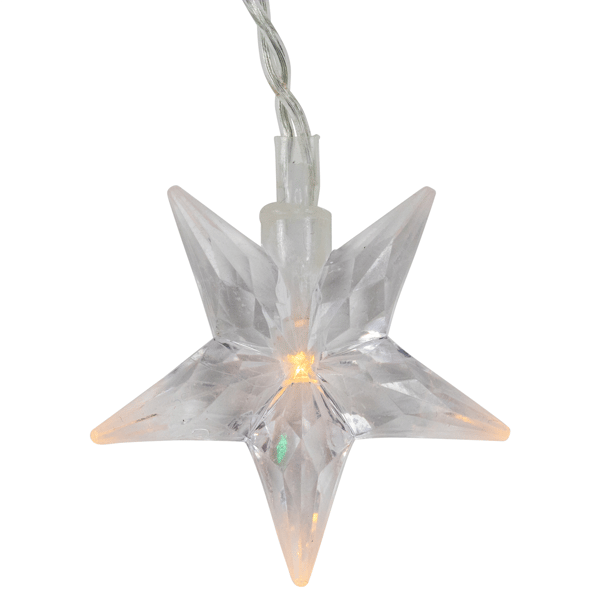 Northlight 29.5ft. LED Multi-Color Stars Icicle Christmas Lights