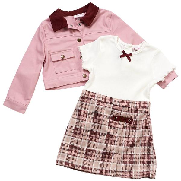 Toddler Girl Little Lass(R) 2pc. Plaid Skirt/Twill Jacket Dress Set - image 
