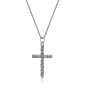 Mens Lynx Antiqued Finish Stainless Steel Cross Pendant - image 1