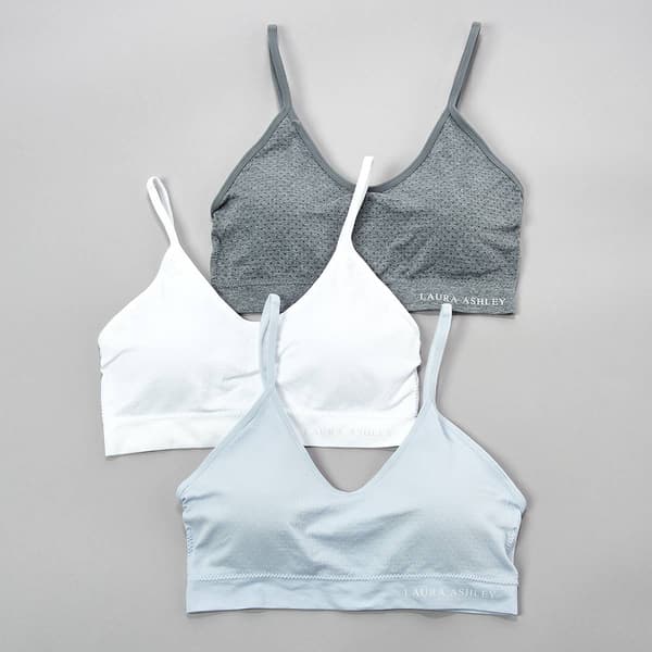 Womens Laura Ashley&#174; 3pk. Swiss Dot Bralettes LS6802-3PKA
