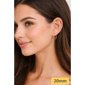 Saffron 20mm 18kt. Gold Round Bottom Hoop Earrings - image 2
