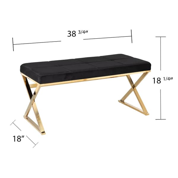 Southern Enterprises Tormayne Velvet Entryway Bench