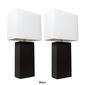 Elegant Designs&#8482; Modern Leather Table Lamps - Set of 2 - image 8