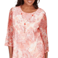 Womens Alfred Dunner Resort Living Tie Dye Floral Blouse - image 5