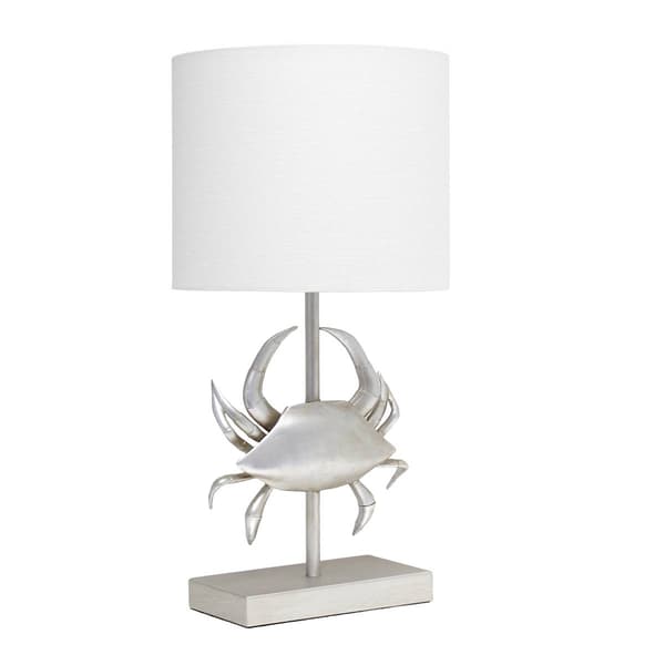 Simple Designs Shoreside Coastal Pinching Crab Table Lamp