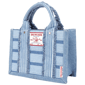True Religion Multi-Stripe Denim Modern Tote With Crossbody Strap - image 3