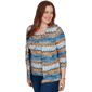 Womens Alfred Dunner Tuscany Two In One Abstract Stripe Blouse - image 3