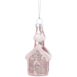 Northlight Snow Covered Pink Church Glass Christmas Ornament - image 6
