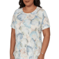 Womens Alfred Dunner Vintage Charm Round Neck Seashells Blouse - image 5