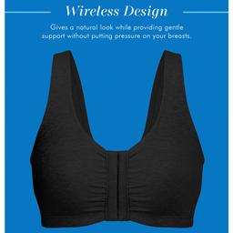 Womens Bestform Cotton Front Close Wire-Free Sports Bra 5006014