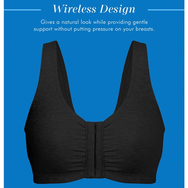 Womens Bestform Cotton Front Close Wire-Free Sports Bra 5006014