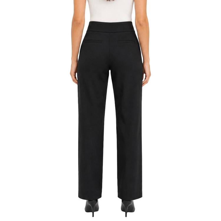 Womens Zac & Rachel Wide Waistband Pull On Bootcut Dress Pants
