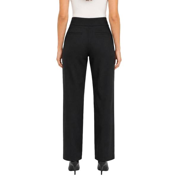 Womens Zac & Rachel Wide Waistband Pull On Bootcut Dress Pants