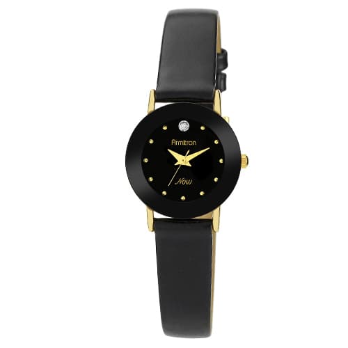 Womens Armitron Diamond Accent Watch - 75-2447BLK - image 