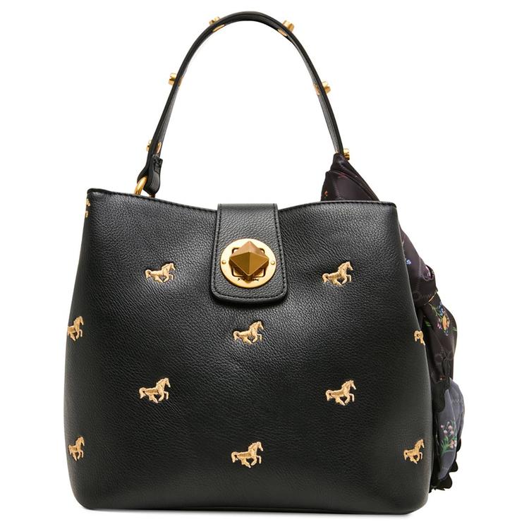 Betsey Johnson Unbridled Embroidered Horse Bucket