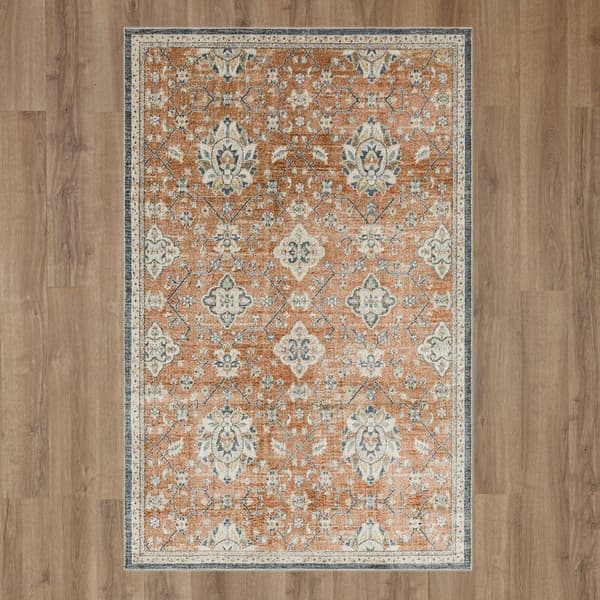 Mohawk Home Theseus Dark Orange Large Area Rug - image 