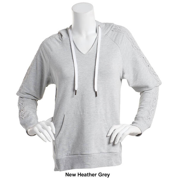 Womens Sweater Project Solid Long Sleeve Raglan Hoodie