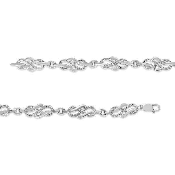 Haus of Brilliance Diamond Accent Infinity Weave Link Bracelet