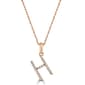 Diamond Classics&#40;tm&#41; 14kt. Rose Gold Initial H Letter Necklace - image 1