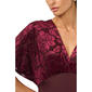 Womens MSK Dolman Sleeve Floral Velvet & Satin V-Neck Gown - image 5