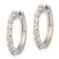 Pure Fire 14kt. White Gold 1/3ctw. Diamond Hinged Hoop Earrings - image 2