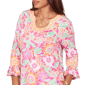 Petite Ruby Rd. Hothouse Florals Ruffle Sleeve Floral Blouse - image 5