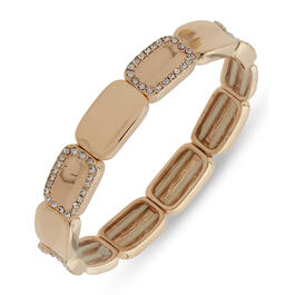 Nine West Gold-Tone Crystal Stretch Bracelet