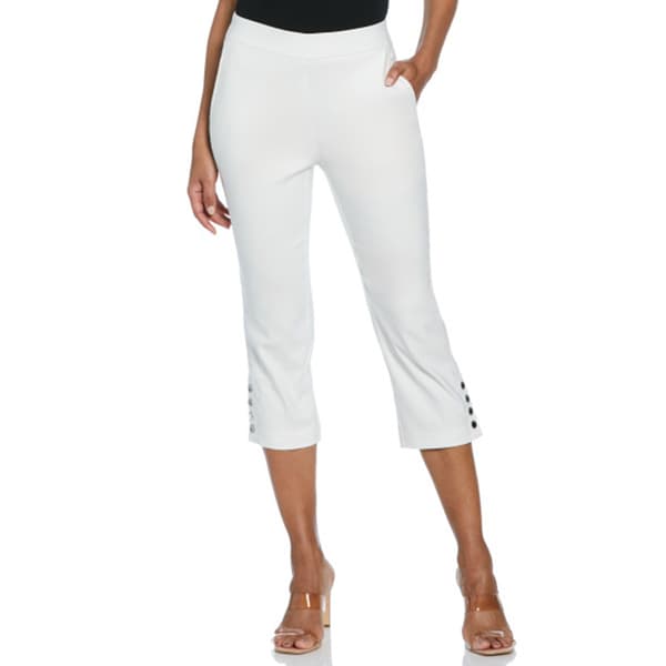Womens Rafaella&#40;R&#41; Pull On Rivet Detail Capri Pants w/Pockets - image 