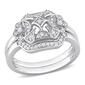 Diamond Classics&#40;tm&#41; 1/5ctw. Diamond Sterling Silver Bridal Ring Set - image 1