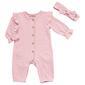 Baby Girl &#40;3-12M&#41; Little Me Ruffle & Button Jumpsuit w/ Headband - image 1