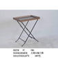 9th & Pike® Gold Metal and Marble Traditional Accent Tray Table - image 7