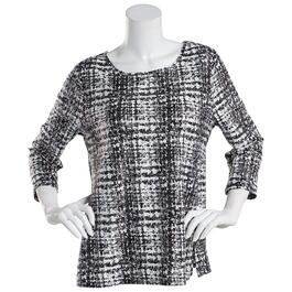 Plus Size Emily Daniels 3/4 Sleeve Final Jacquard Knit Blouse