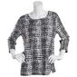 Plus Size Emily Daniels 3/4 Sleeve Final Jacquard Knit Blouse - image 1
