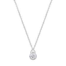 Saffron 0.5ctw.Moissanite Diamond Infinity Drop Necklace