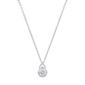 Saffron 0.5ctw. Moissanite Diamond Infinity Drop Pendant Necklace - image 1