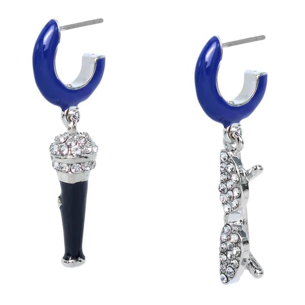 Betsey Johnson Midnight Magic Karaoke Mismatch Charm Earrings