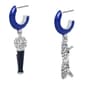 Betsey Johnson Midnight Magic Karaoke Mismatch Charm Earrings - image 1