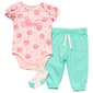 Baby Girl (NB-9M) bon bebe(R) 3pc. Strawberry Bodysuit & Pants Set - image 1