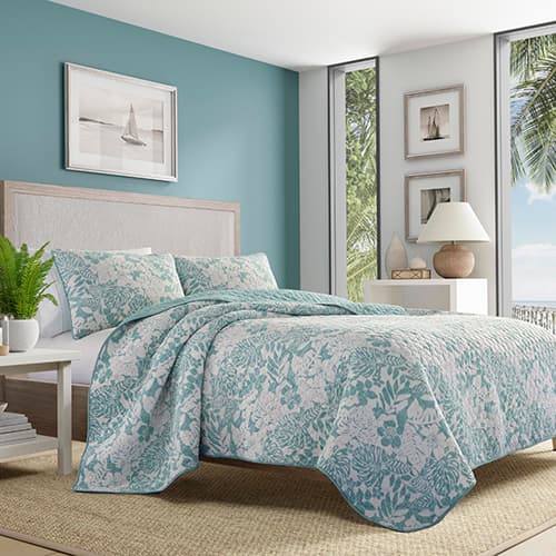 Tommy Bahama Laguna Beach Bahama Quilt Set - image 