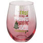 Home Essentials 18oz. Tree Getting Lit Stemless Wine Glass - image 1